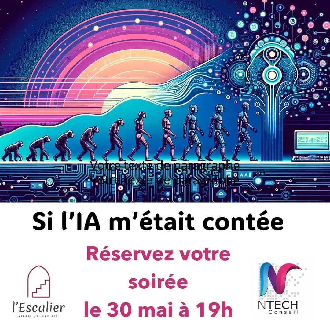 Affiche Si l’IA m’était contée – conférence grand public