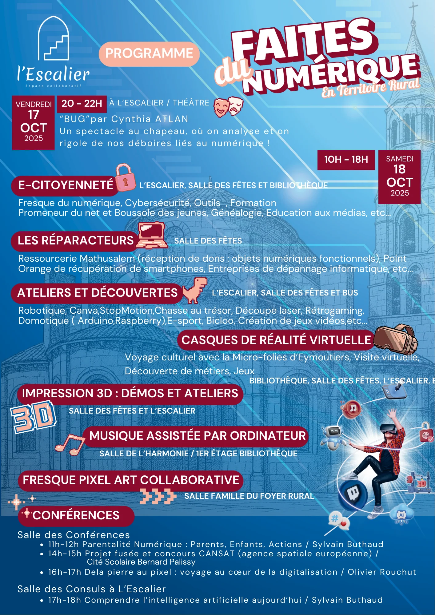 Affiche Faites du Numérique — programme d’animations