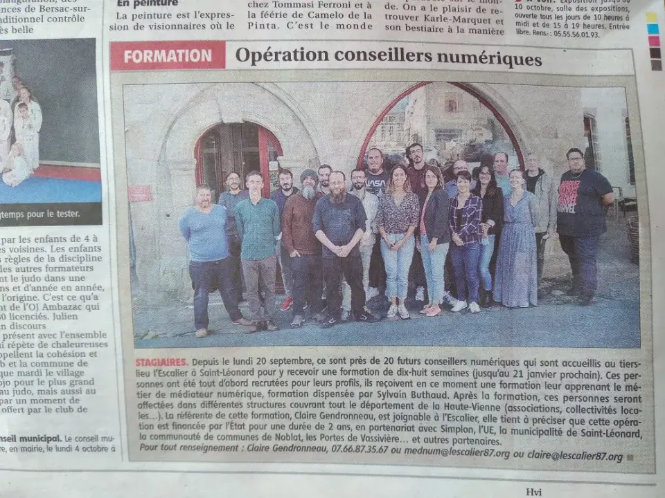 Formation des conseillers numériques