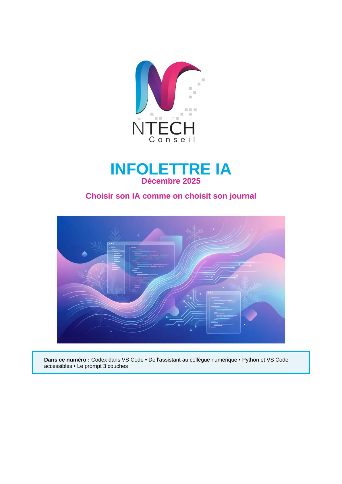 Couverture de Infolettre IA - Décembre 2025
