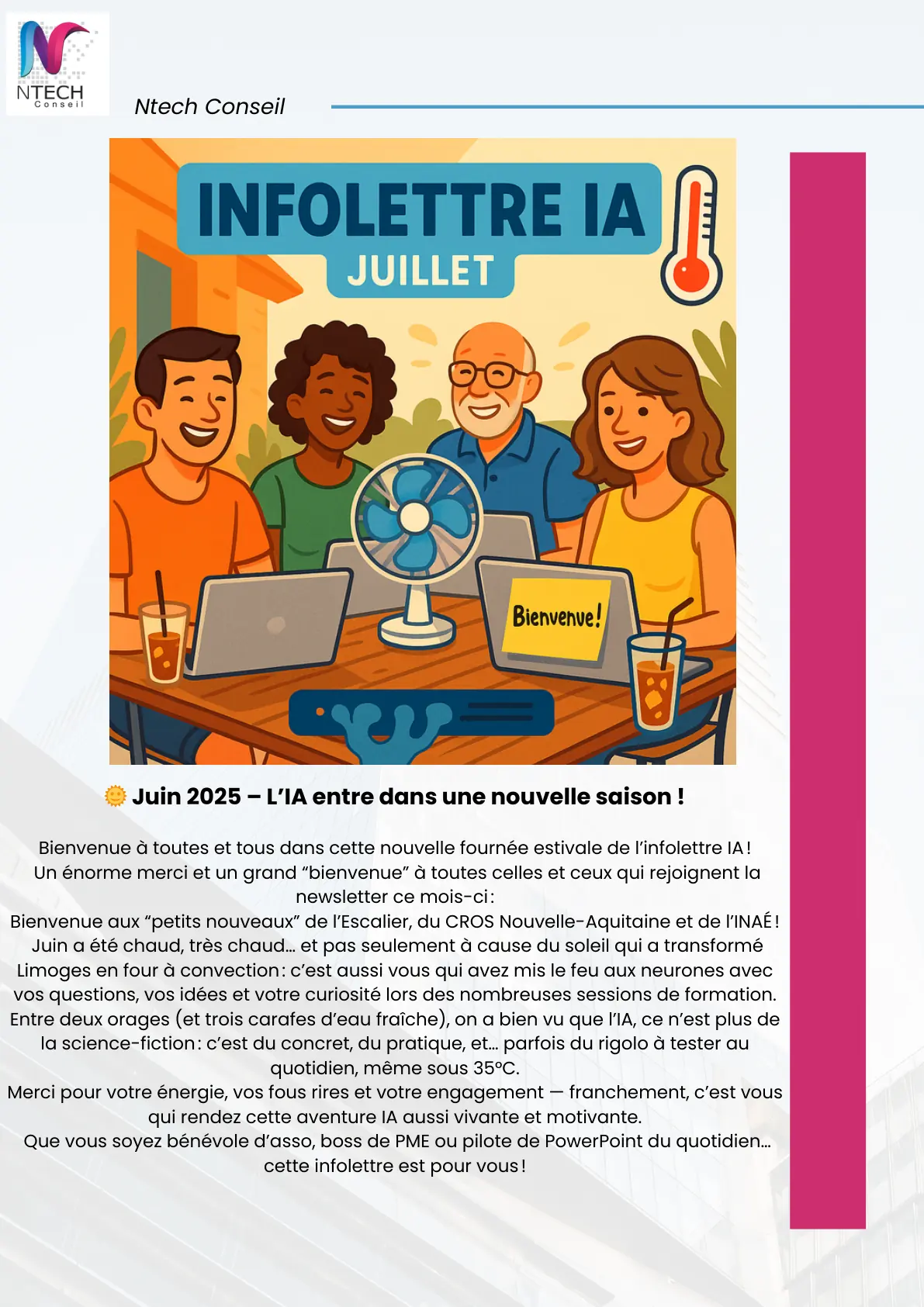 Infolettre IA - Juillet 2025 - page 1